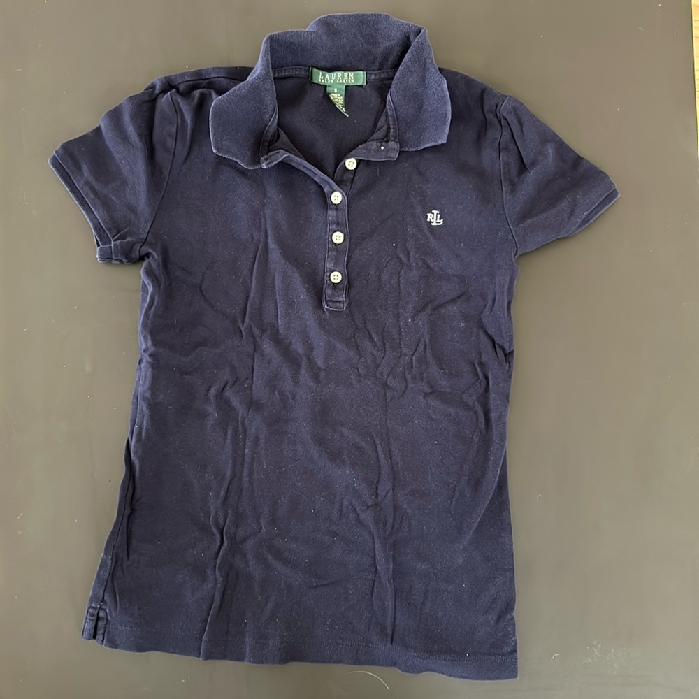 LAUREN RALPH LAUREN Navy Short Sleeve Polo